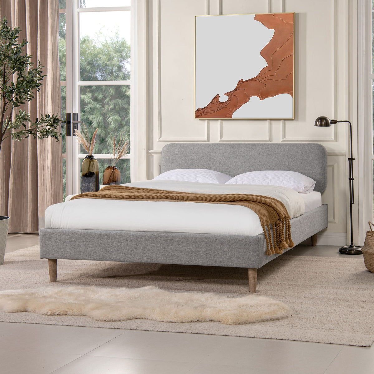 Diego - Low Upholstered Platform Bed, photo 2 of 9