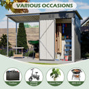 Durable 5x3FT Galvanized Steel Shed & Gazebo Combo by HouseOfZazla