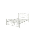 Full With Metal Frame Bed - White by HouseOfZazla