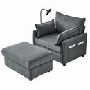 Comfy Oversized Chaise Lounge Chair With Ottoman And Storage by HouseOfZazla