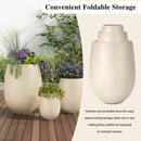 U_STYLE Lightweight Round MGO Outdoor Planter Set - 3 Sizes by HouseOfZazla