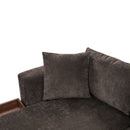Modern L Shaped Sectional Sofa With Upholstery And Wooden Storage by HouseOfZazla