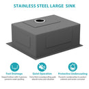 25 x 22 x 9 Inch Kitchen Sink Drop-In 16 Gauge Stainless Steel Single Bowl by HouseOfZazla