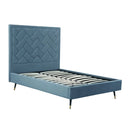 Crosby - Bed With Upholstered Headboard And Slats by HouseOfZazla