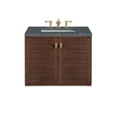 James Martin Amberly 30" Dual Mount Single Bathroom Vanity, Mid-Century Walnut