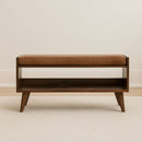 Solid Wood Bench With Upholstered Sea by Unique Piece Furniture