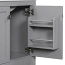 Bathroom Vanity With Single Sink, Combo Cabinet Undermount Sink, Bathroom Storage Cabinet With Two Doors And A Drawer, Soft Closing, Multifunctional Storage, Solid Wood Frame by HouseOfZazla