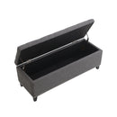 Button-Tufted Storage Ottoman With Safety Close Hinge by HouseOfZazla