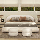 Archie Puffy Grounded - Upholstered Platform Bed by HouseOfZazla