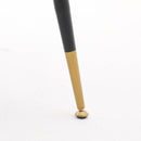 Akoya Collection Modern Contemporary Velvet Upholstered Connor 28" Bar Stool & Counter Stools with Nailheads and Gold Tipped Black Metal Legs, Set of 2 (Gray)