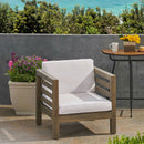 Outdoor Acacia Wood Patio Chair With Fabric Cushion by HouseOfZazla