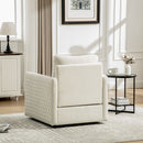 29.5''W Upholstered 360° Swivel Armchair with Hidden Storage