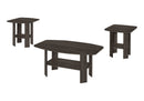 Table Set: Coffee, End, Side, Accent, Living Room, Transitional (Set of 3) - Oak by Unique Piece Furniture