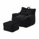 Giant Bean Bag Chair With Armrests And Footstool by HouseOfZazla