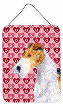 Fox Terrier Hearts Love and Valentine's Day Wall or Door Hanging Prints