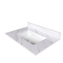 Bianco Carrara Venato Elegant Marble Vanity Top, Bathroom Vanity With Undermount Sink, Sintered Stone by HouseOfZazla