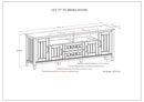 Lev - Handcrafted TV Media Stand - Smoky Brown