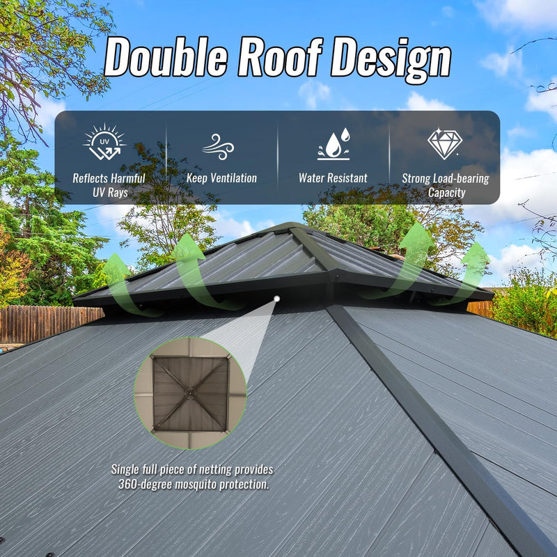 12'x12' Hardtop Gazebo with Resin Roof, photo 7 of 10