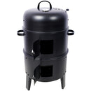Portable Charcoal Smoker Grill For Outdoor Cooking - Black by HouseOfZazla