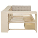 Upholstered Headboard Platform Bed With Storage Shelves, Drawers, Charging Station by Unique Piece Furniture