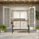 All Weather Loveseat 2 Seats Sofa With Cushions - Light Khaki / Beige by HouseOfZazla