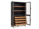 Lindon - Two Tone Dining Cabinet - Dark Brown