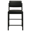Hamlyn 5-piece Round Wood Counter Height Dining Set Black