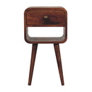 Mini California Curved Nightstand Wth Lower Slot by Unique Piece Furniture