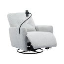 270 Degree Swivel Electric Recliner Home Theater Seating Single Reclining Sofa Rocking Motion Recliner with a Phone Holder for Living Room, Grey