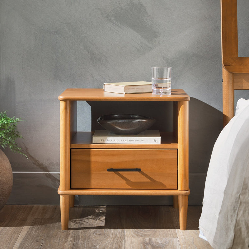 Walker Edison Spindle Transitional 1-Drawer Nightstand