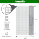 Galvanized Hardware Cloth, Gauge Welded Metal Wire Fence Roll For Garden And Animal Protection - Silver
