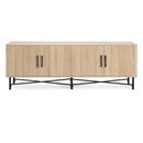 4 Door TV Cabinet with Adjustable Shelves and Storage Spaces by HouseOfZazla