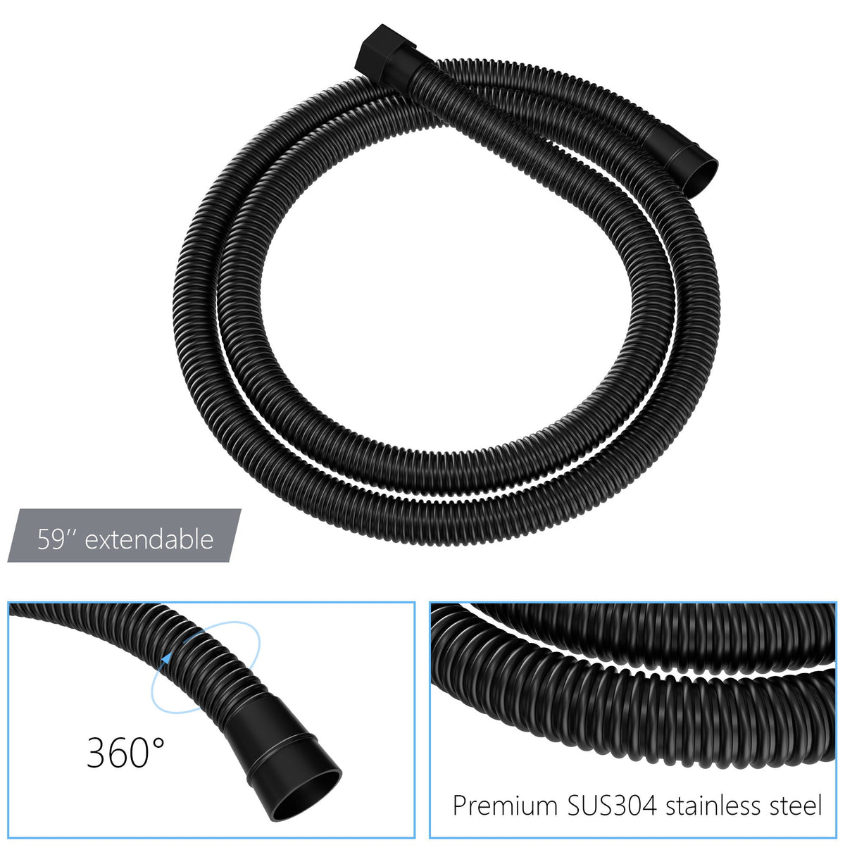 Dual Shower Head 10" Ceiling Mount Square Shower System With Rough In Valve - Matte Black, photo 9 of 10