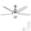 52 in. Indoor Brushed Nickel Ceiling Fan with Integrated LED Light Kit and Remote by HouseOfZazla