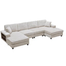 U-Shaped Convertible Sofa, 4 Seater Large Living Room Lounge by HouseOfZazla
