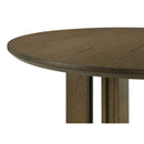 Crispin - Round Dining Table With Shelf - Brown