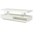LED Coffee Table With 2 Drawers And Display Shelves by Unique Piece Furniture