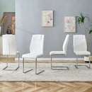 Modern Dining Chairs With Padded Seat, Metal Legs by Unique Piece Furniture