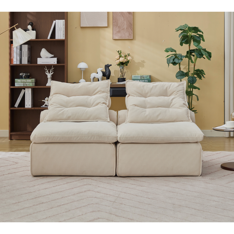 Modular Sofa with Neck and Lumbar Pillows - 2 Seats, photo 7 of 10