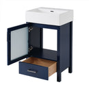 Bathroom Vanity With Ceramic Sink And Ample Storage, Ideal For Small Bathrooms by HouseOfZazla