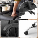 Executive Office Chair With Foot Rest, Adjustable Height - Black by HouseOfZazla