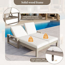 Outdoor Double Lounge Chair With 5 Position Adjustable Backrest by HouseOfZazla