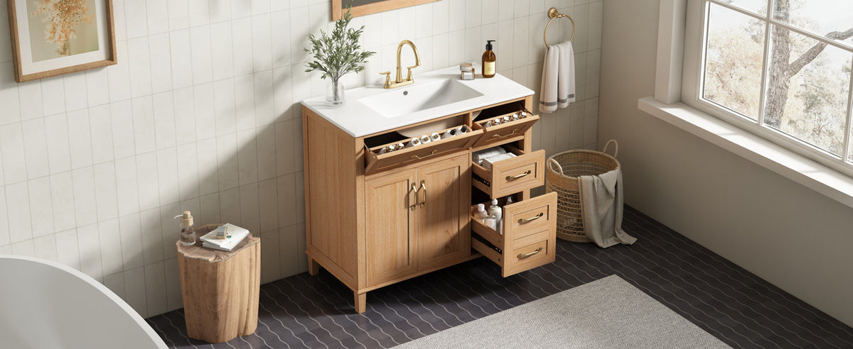 36" Bathroom Vanity with Ceramic Sink, photo 6 of 10