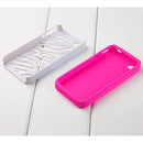 Pink White Zebra Hard & Soft Armor Case for iPhone 4/4S