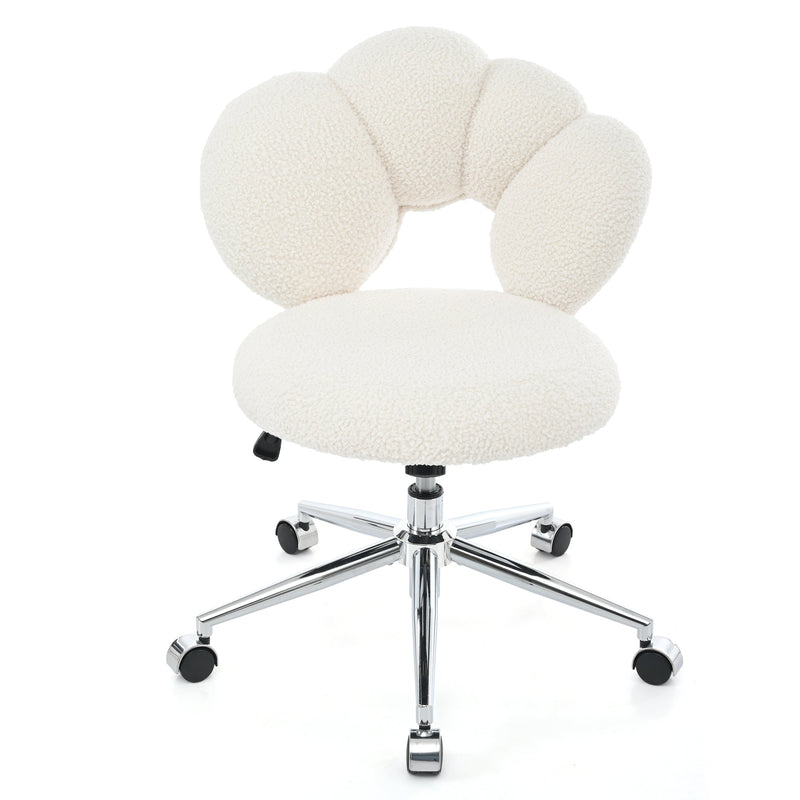 360Swivel Height Adjustable,Swivel Chair,Teddy fabric,home office chair