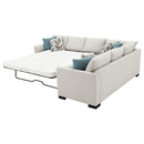 Radison - Upholstered Sectional Sofa With Hidden Sleeper - Greige by HouseOfZazla