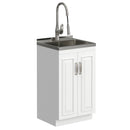 Darwin - Deluxe Laundry Cabinet With Pull-Out Faucet And Stainless Steel Sink by HouseOfZazla