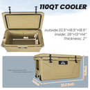 110 Quart Khaki Rotomolded Insulated Ice Chest by HouseOfZazla