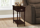 Accent Side Table, 2 Tier, Storage Drawer, Stylish Traditional Design by HouseOfZazla