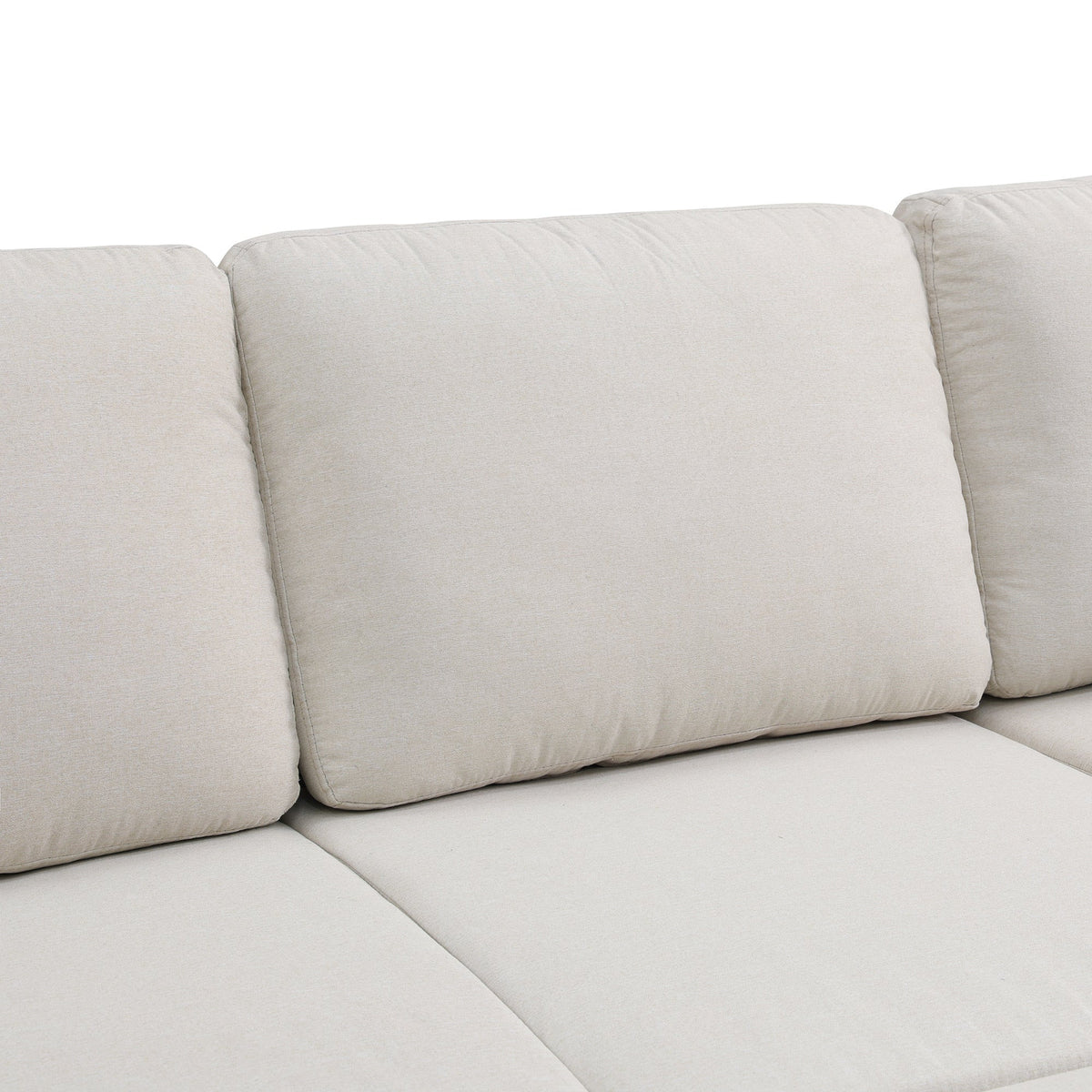 23" x 23" Off-White Square Ottoman, photo 5 of 10